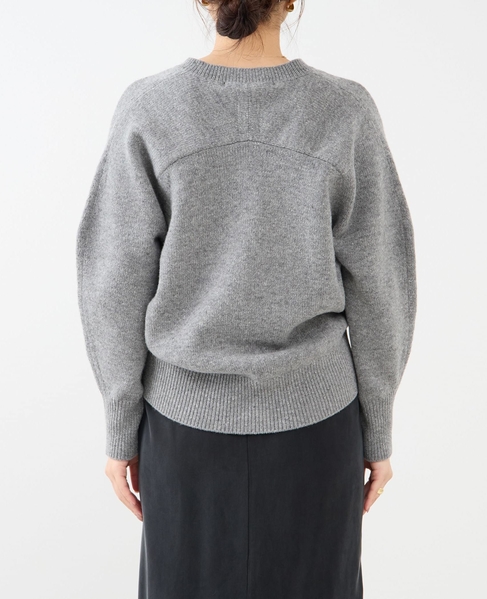 カシミヤミックスVネックプルオーバー 詳細画像 グレー 16