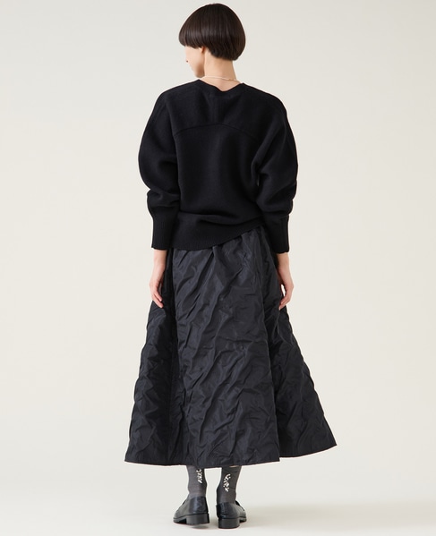 カシミヤミックスVネックプルオーバー 詳細画像 ブラック 8