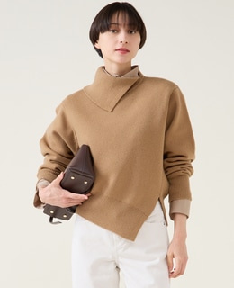 ストレッチウールアシメプルオーバー