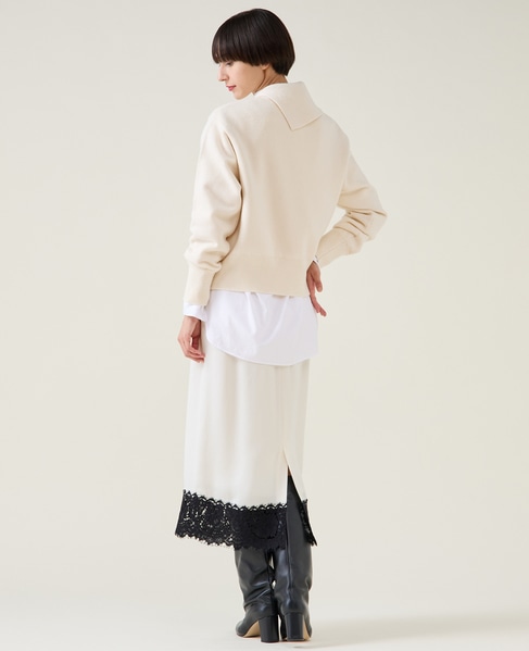 ストレッチウールアシメプルオーバー 詳細画像 オフ 12