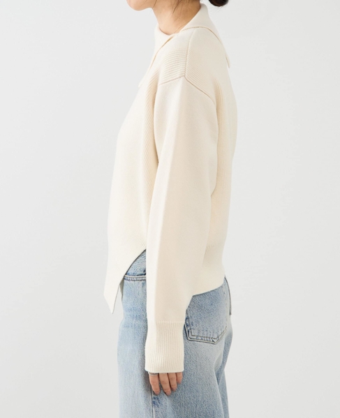 ストレッチウールアシメプルオーバー 詳細画像 オフ 14