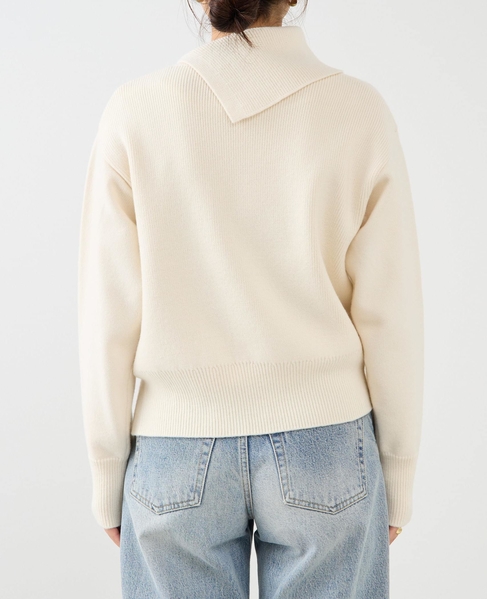 ストレッチウールアシメプルオーバー 詳細画像 オフ 15