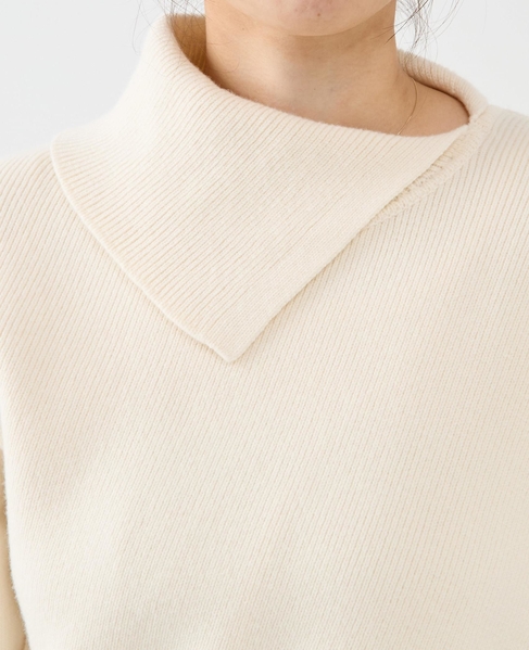 ストレッチウールアシメプルオーバー 詳細画像 オフ 18