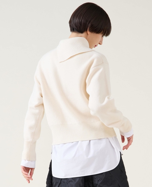 ストレッチウールアシメプルオーバー 詳細画像 オフ 4