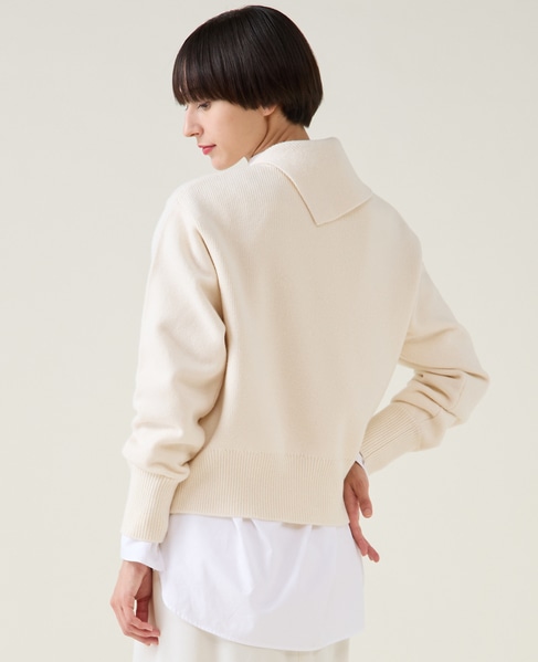 ストレッチウールアシメプルオーバー 詳細画像 オフ 6