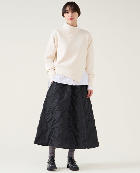 ストレッチウールアシメプルオーバー 詳細画像 オフ 7