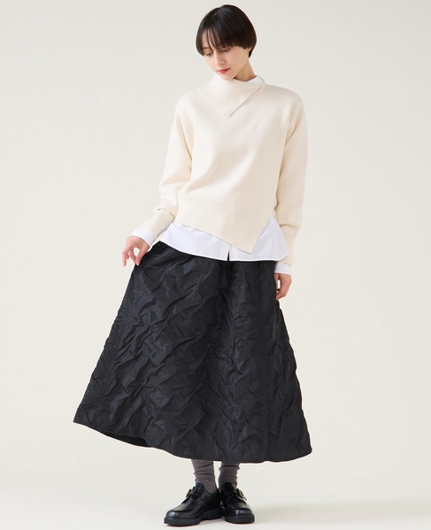 ストレッチウールアシメプルオーバー 詳細画像 オフ 8