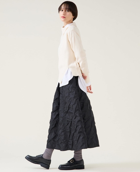 ストレッチウールアシメプルオーバー 詳細画像 オフ 9