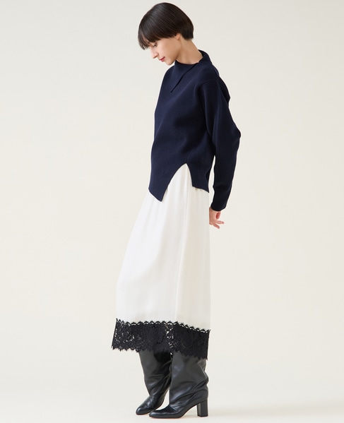 ストレッチウールアシメプルオーバー 詳細画像 ネイビー 6