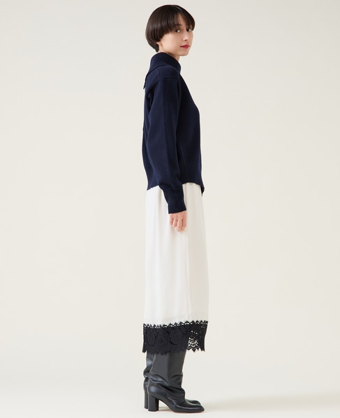 ストレッチウールアシメプルオーバー 詳細画像 ネイビー 8