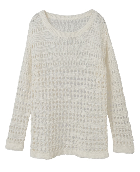 ライトメッシュニット 詳細画像 ホワイト 1