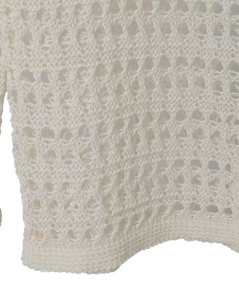 ライトメッシュニット 詳細画像 ホワイト 4