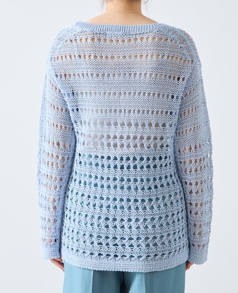 ライトメッシュニット 詳細画像 サックス 10