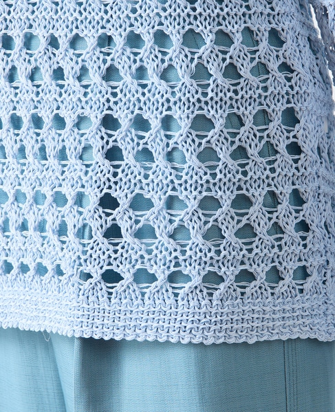 ライトメッシュニット 詳細画像 サックス 12