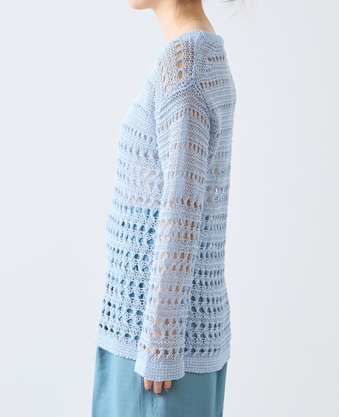 ライトメッシュニット 詳細画像 サックス 9