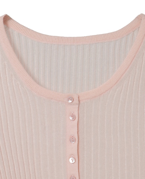 シアーリブ ヘンリープルオーバー 詳細画像 ピンク 3