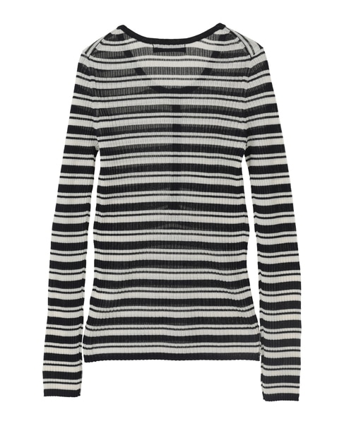 シアーリブ ヘンリープルオーバー 詳細画像 ネイビー×ホワイト 2