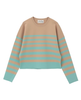 【l’heritage martinique/レリタージュ マルティニーク】ミラノリブボーダープルオーバー