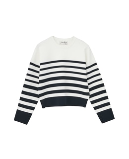 【l’heritage martinique/レリタージュ マルティニーク】ミラノリブボーダープルオーバー