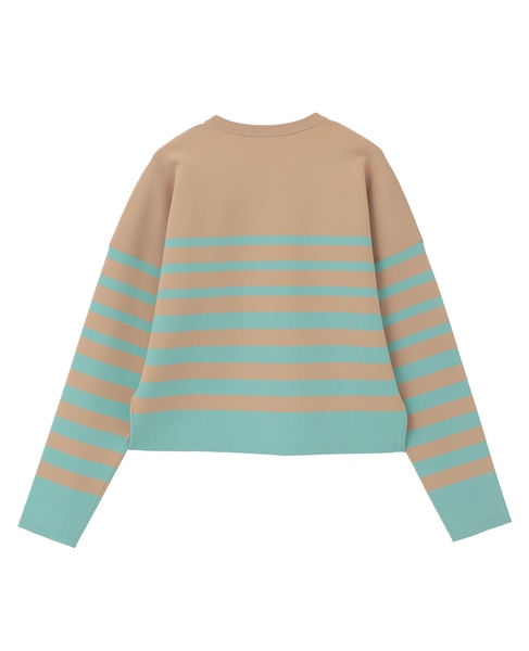 【l’heritage martinique/レリタージュ マルティニーク】ミラノリブボーダープルオーバー 詳細画像 ベージュ 2