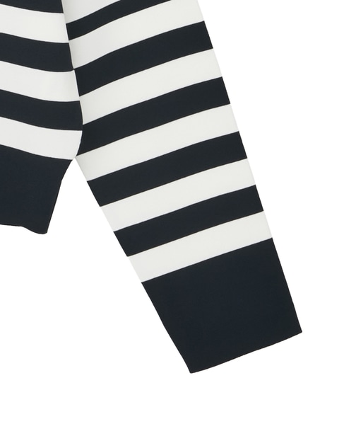 【l’heritage martinique/レリタージュ マルティニーク】ミラノリブボーダープルオーバー 詳細画像 ホワイト 4