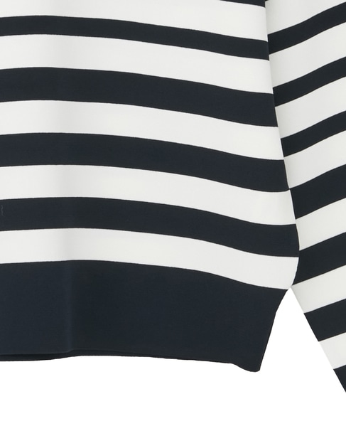 【l’heritage martinique/レリタージュ マルティニーク】ミラノリブボーダープルオーバー 詳細画像 ホワイト 5