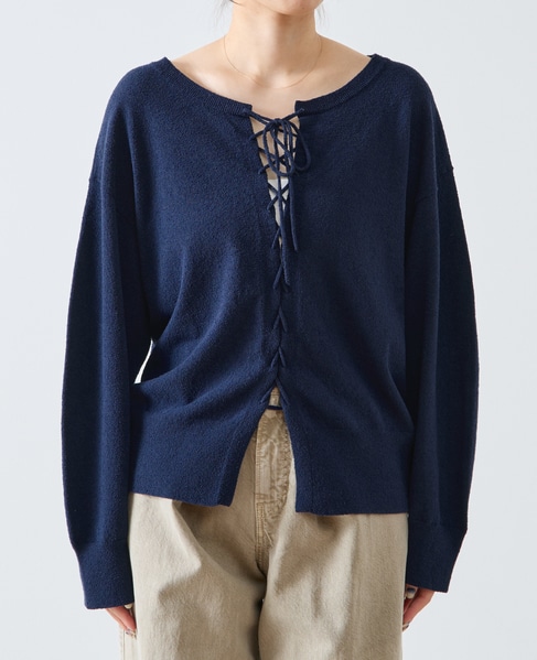 ブークレーレースアッププルオーバー（フロンタブル） 詳細画像 ネイビー 1
