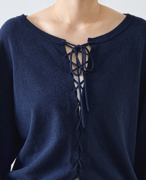 ブークレーレースアッププルオーバー（フロンタブル） 詳細画像 ネイビー 5