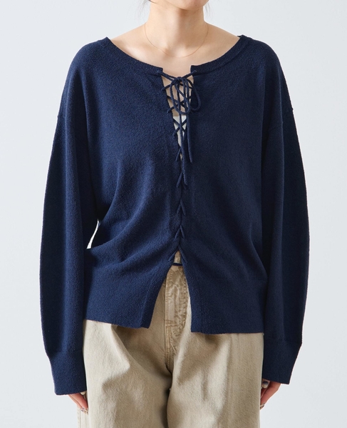 ブークレーレースアッププルオーバー（フロンタブル） 詳細画像 ネイビー 7