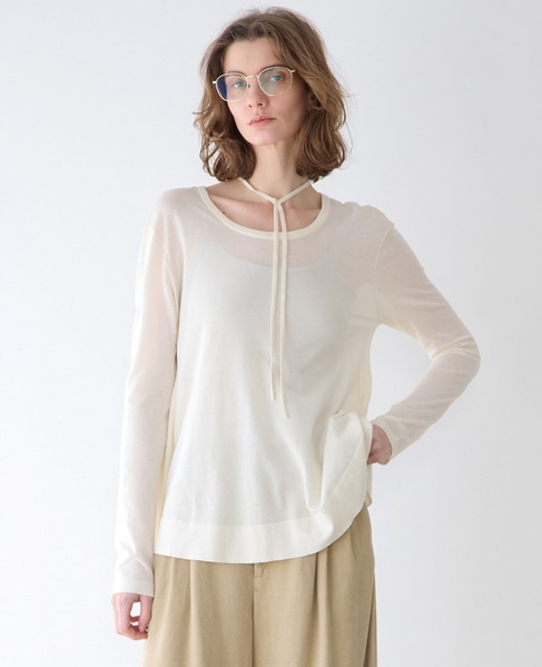 シアーペプラムプルオーバー 詳細画像 ホワイト 2