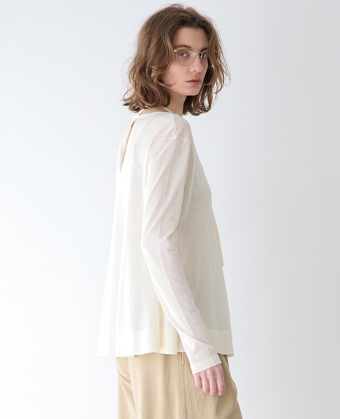 シアーペプラムプルオーバー 詳細画像 ホワイト 3