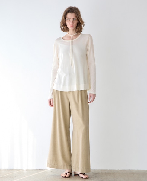 シアーペプラムプルオーバー 詳細画像 ホワイト 4