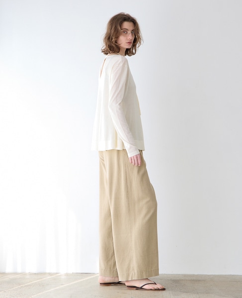 シアーペプラムプルオーバー 詳細画像 ホワイト 6