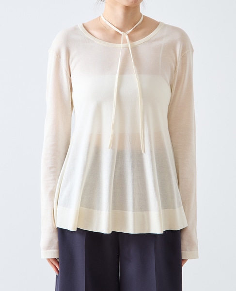 シアーペプラムプルオーバー 詳細画像 ホワイト 7