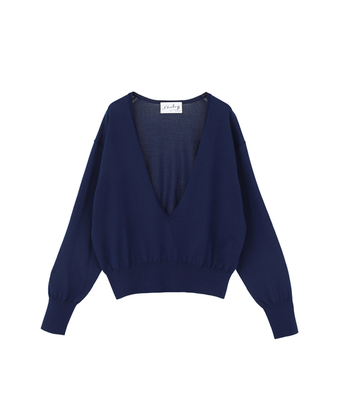 【l&rsquo;heritage martinique/レリタージュ マルティニーク】深Vプルオーバーツインセット 詳細画像 ネイビー 6