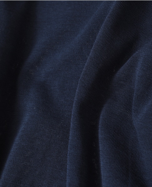 ブライトコットンシルクVネックニット 詳細画像 ネイビー 6