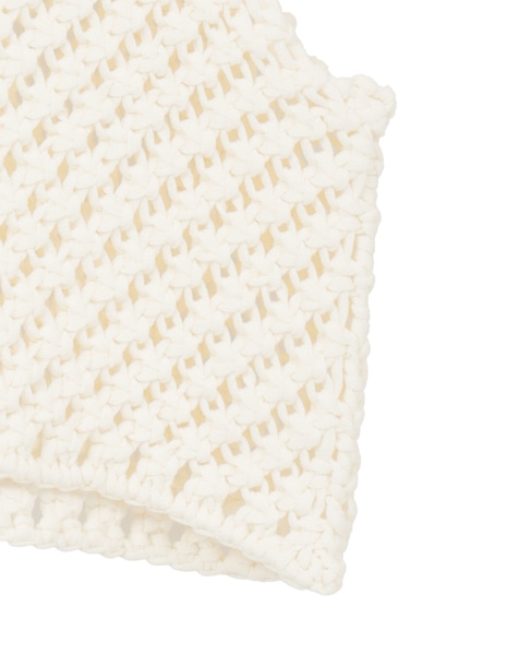 【l’heritage martinique/レリタージュ マルティニーク】コットンマクラメノースリーブトップス 詳細画像 オフ 5