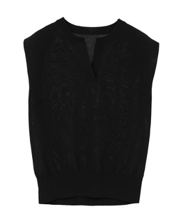 【l’heritage martinique/レリタージュ マルティニーク】シルクコットンノースリーブプルオーバー