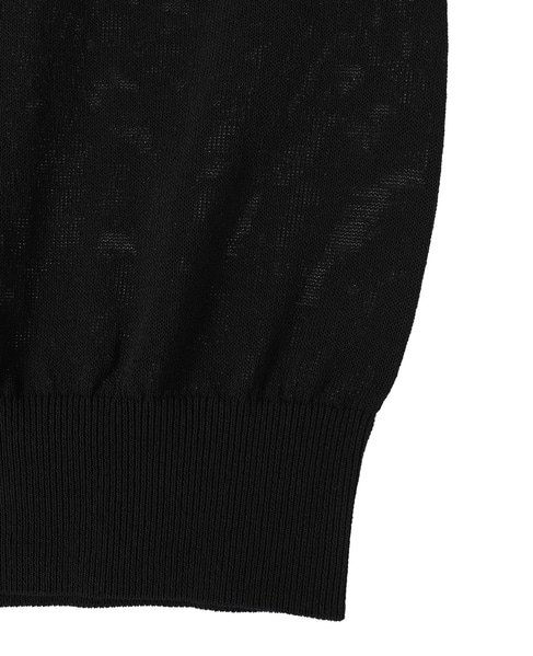 【l’heritage martinique/レリタージュ マルティニーク】シルクコットンノースリーブプルオーバー 詳細画像 ブラック 5