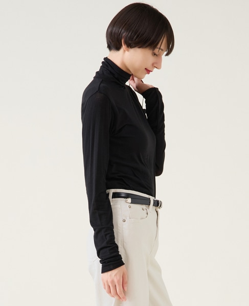 カシミアシルクシアーインナー 詳細画像 ブラック 2