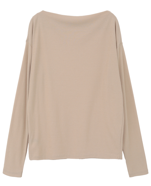 ミラノシフォンボートネックプルオーバー 詳細画像 ベージュ 2