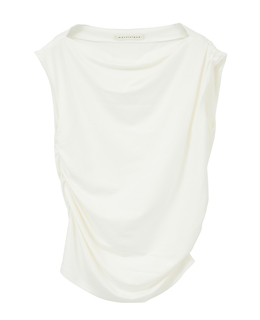 シャーリングドレープノースリーブ