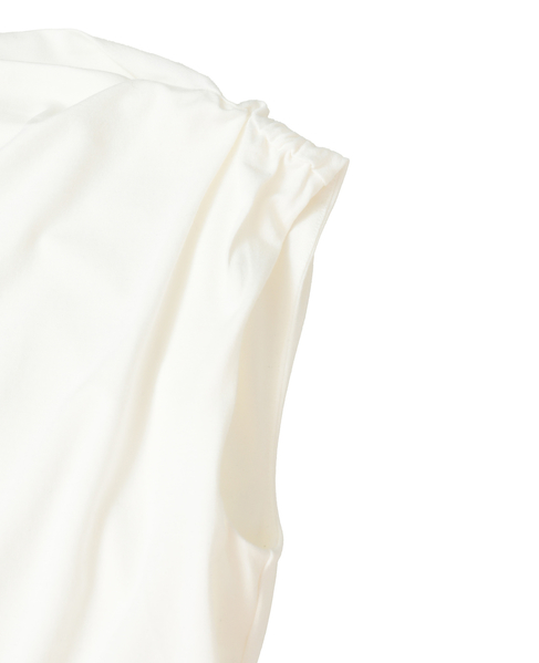シャーリングドレープノースリーブ 詳細画像 ホワイト 4