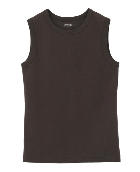 コットンフライスノースリーブプルオーバー 詳細画像 ブラウン 1