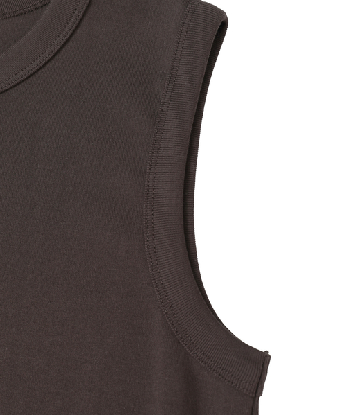 コットンフライスノースリーブプルオーバー 詳細画像 ブラウン 4