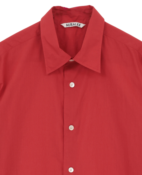【AURALEE/オーラリー】SUPER FINE COTTON LAWN SHIRT 詳細画像 レッド 3