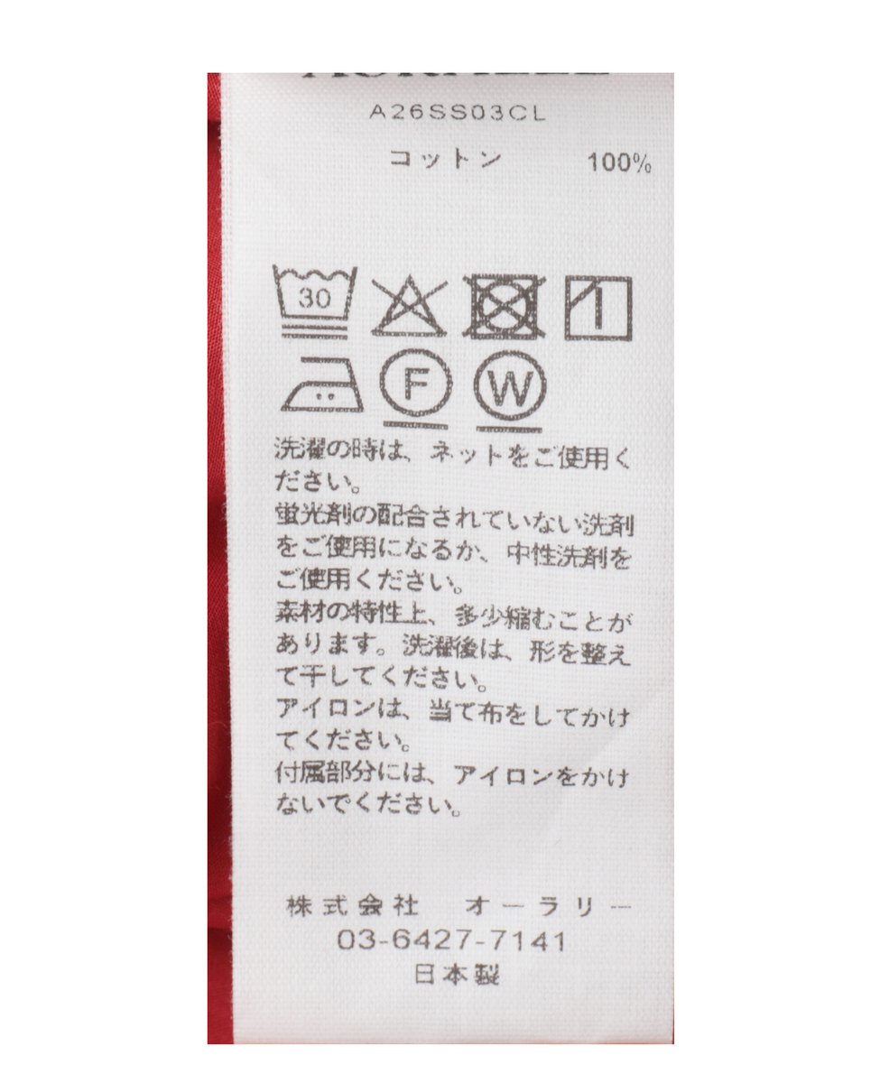 【AURALEE/オーラリー】SUPER FINE COTTON LAWN SHIRT 詳細画像 アイボリー 7