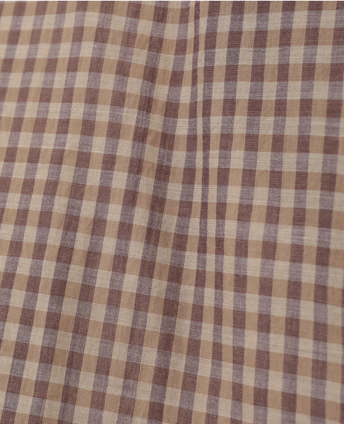 【AURALEE/オーラリー】AIRY LIGHT COTTON CHECK SHIRT 詳細画像 ブラウン 7