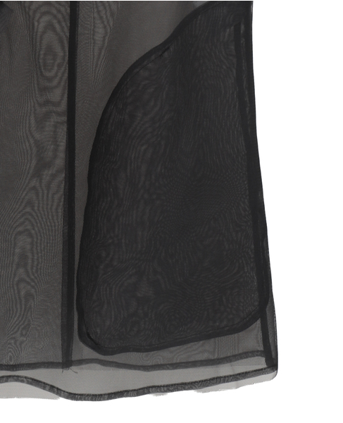 【MARGE /マージ 】Tulle frill detail gillet 詳細画像 ブラック 5