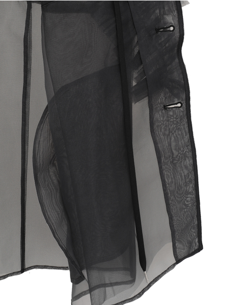 【MARGE /マージ 】Tulle frill detail gillet 詳細画像 ブラック 6